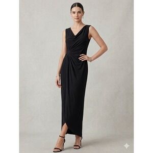 Timeless Elegance: The Classic Black Evening Column Workwear Dress 10